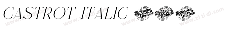 castrot italic字体转换